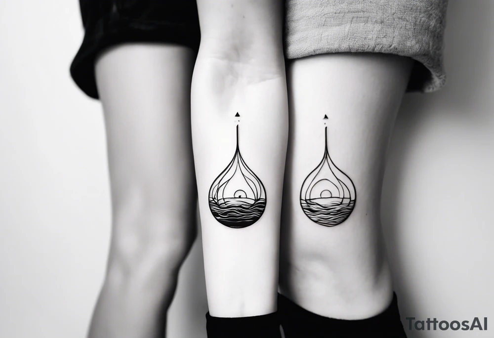 Represente la distance entre 2 personnes qui s aiment dans une goutte d eau tattoo idea