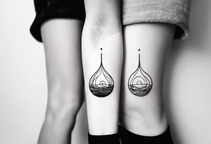 Represente la distance entre 2 personnes qui s aiment dans une goutte d eau tattoo idea