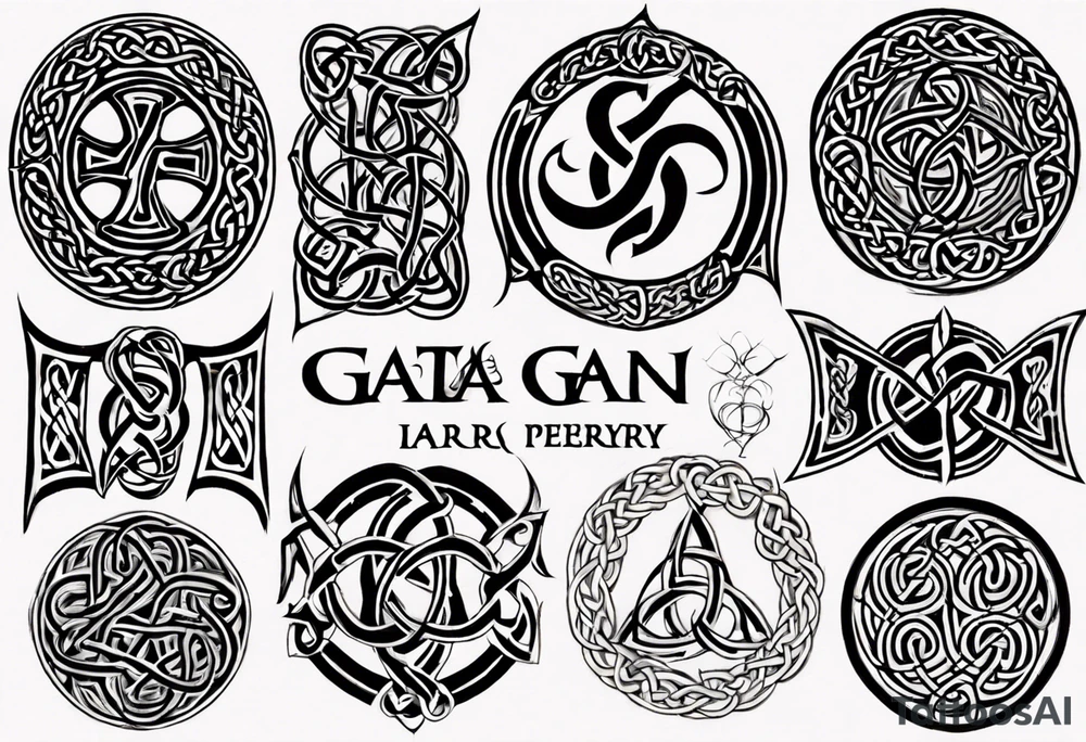 Celtic lettering Tada gan iarracht tattoo idea