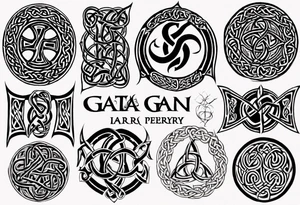 Celtic lettering Tada gan iarracht tattoo idea