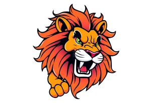 powerful lion tattoo idea