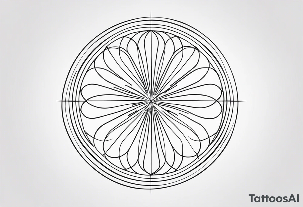simple circle that incorporates 4 dots tattoo idea