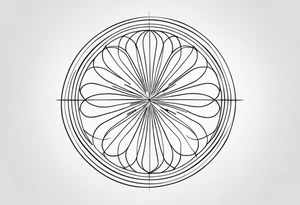 simple circle that incorporates 4 dots tattoo idea