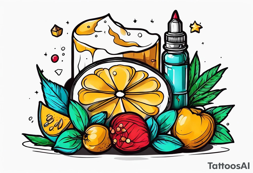 cute cocain tattoo idea