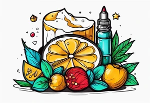cute cocain tattoo idea