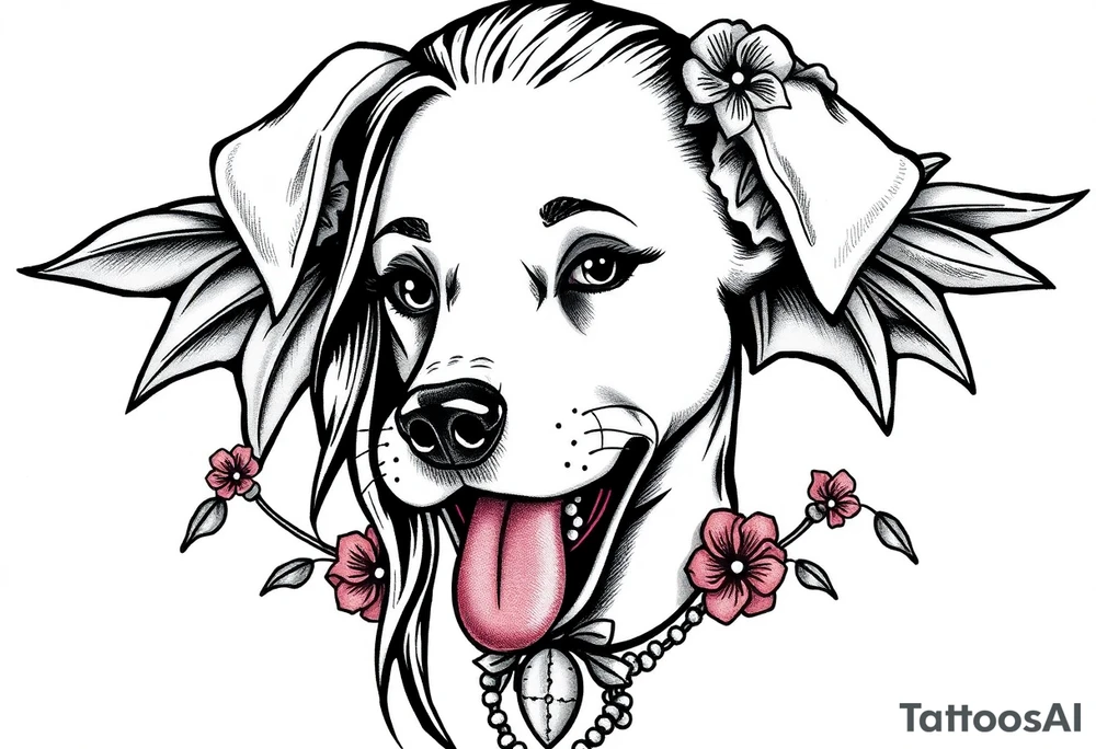 hot puppy goth girl w big boobs tattoo idea