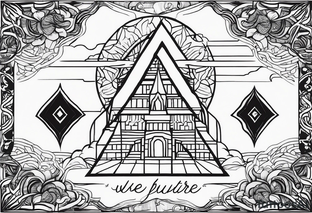 create the saying From the past we rise to our future with Moore overtop tattoo idea