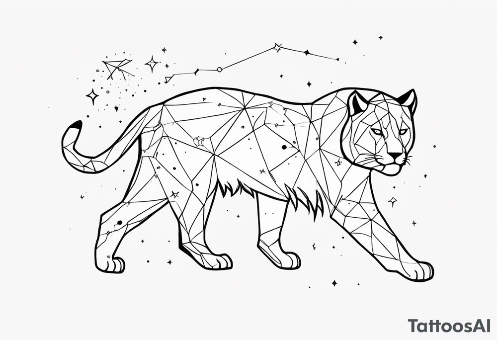 constellations Ursa Major plus Leo Minor plus Lynx in a galaxy tattoo idea