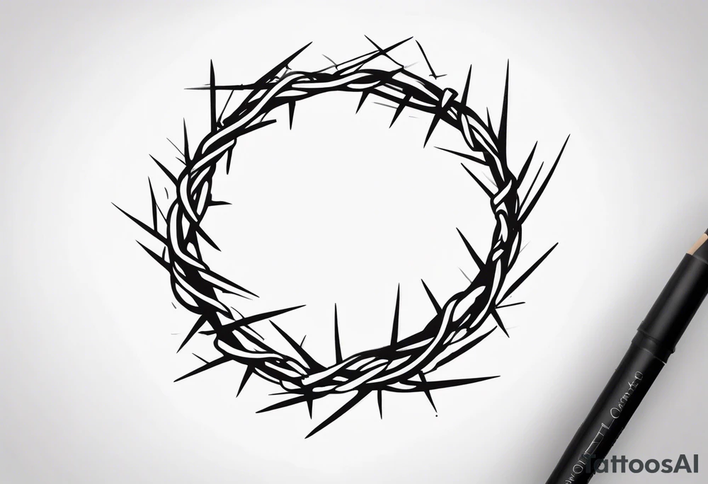 Crown of thorns tattoo idea