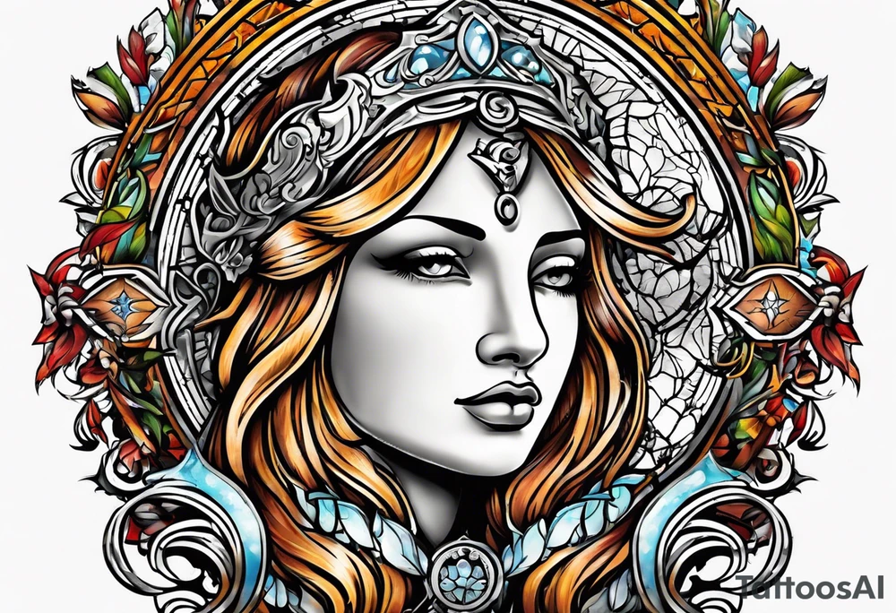 september virgo logo, birth year 2005, birth place detroit tattoo idea