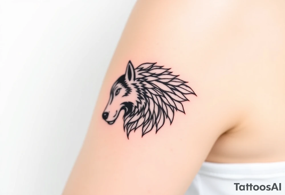Wolf tattoo idea