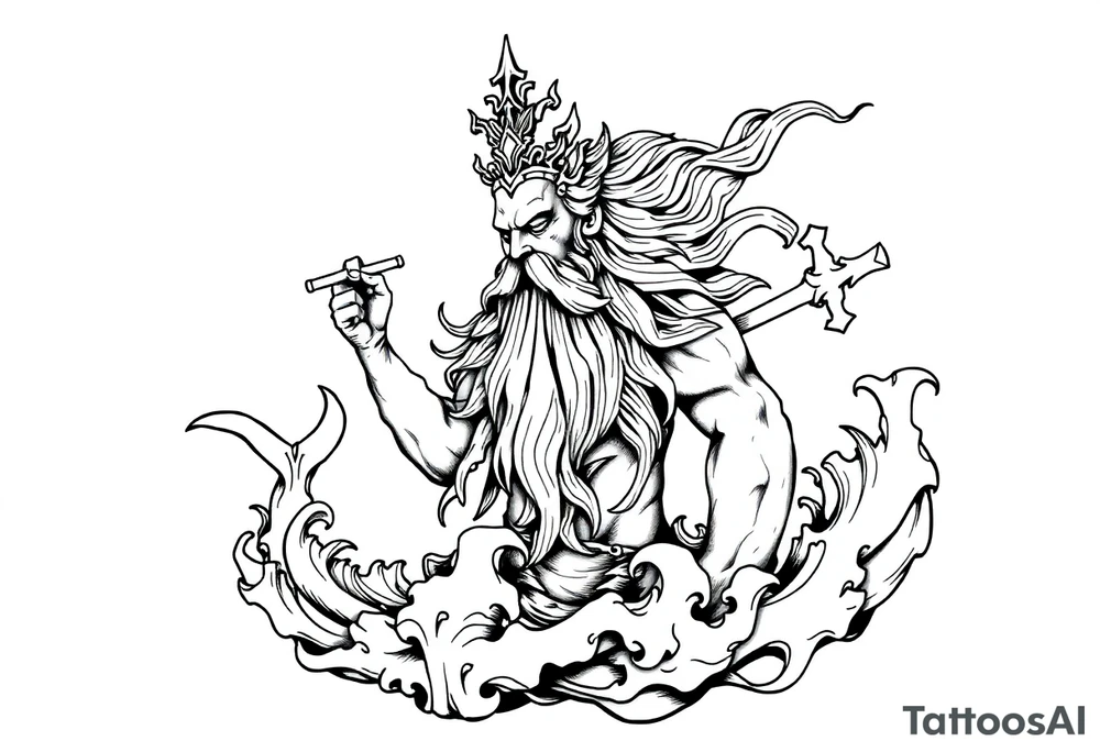 god of sea tattoo idea