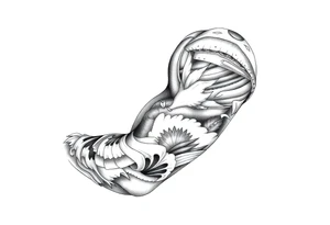 A beach/ocean theme to include something for my wife and child. tattoo idea