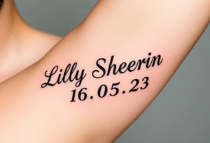 Lilly Sheerin 16.05.23 tattoo idea