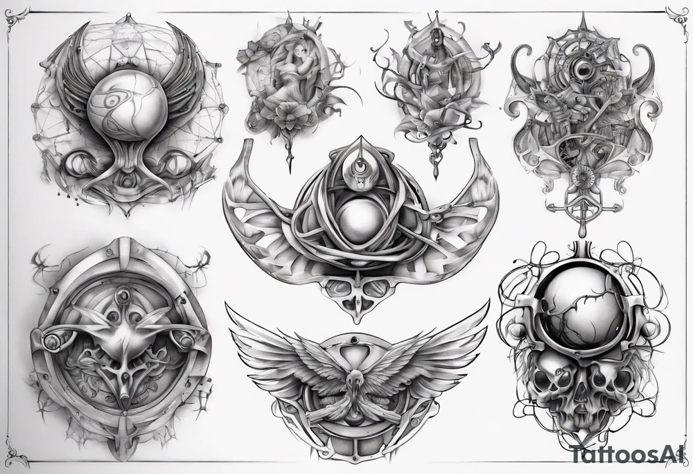 Female breast tattoo idea