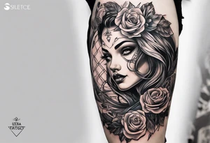 thigh tattoos tattoo idea