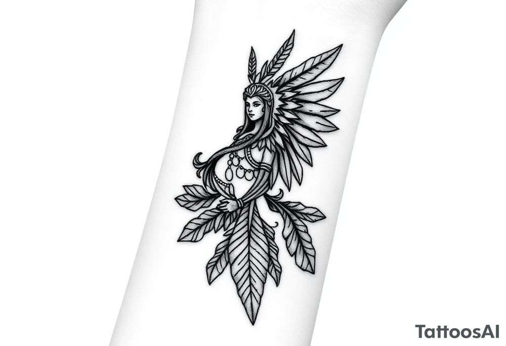 Polynesian spirit heal courage tattoo idea