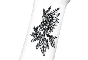 Polynesian spirit heal courage tattoo idea