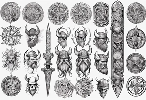 viking sleeve tattoo tattoo idea