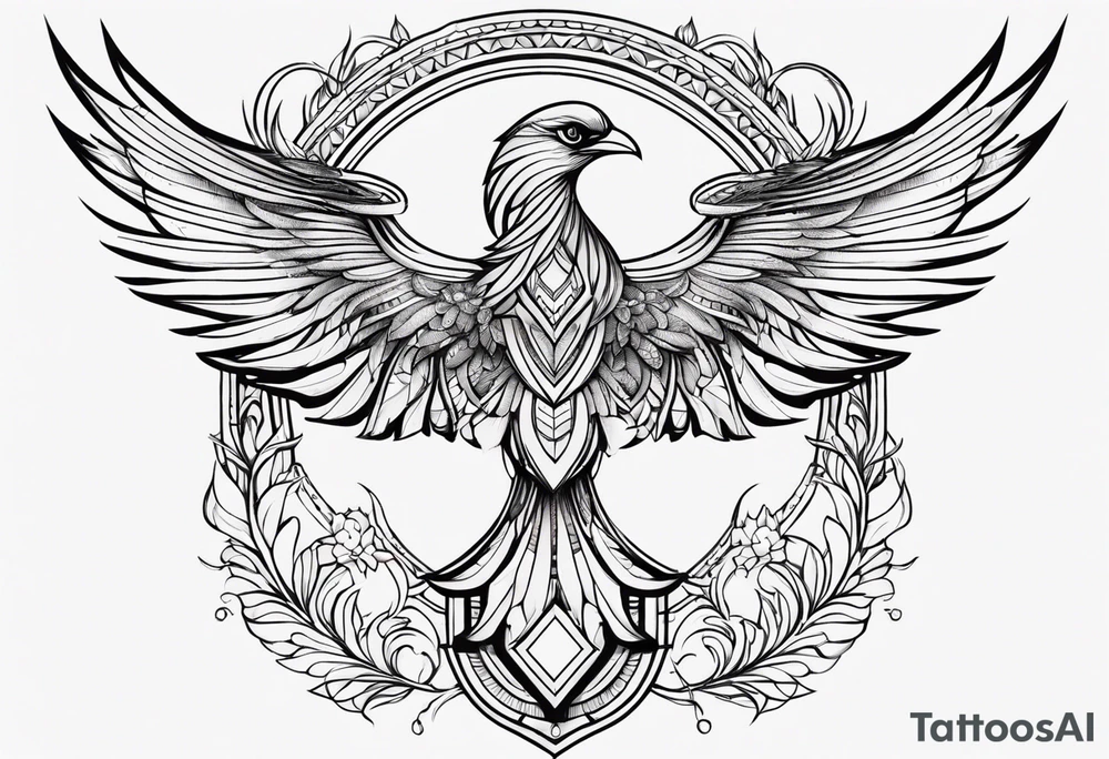 girly phoenix sternum tattoo tattoo idea