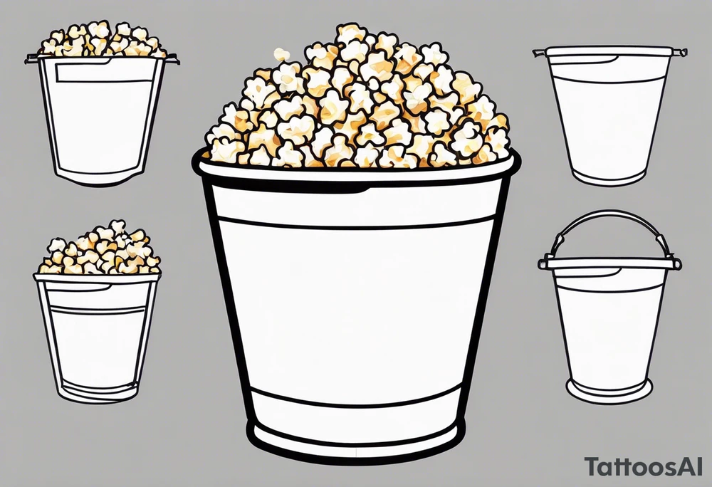 popcorn bucket tattoo idea