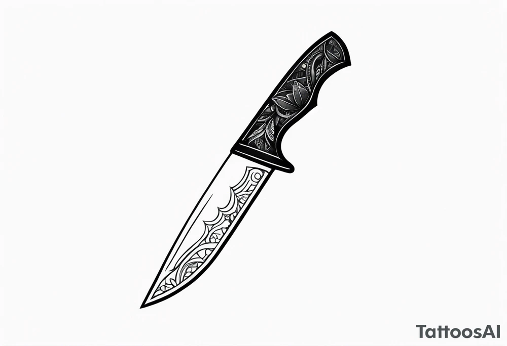 Knife, minimalistic tattoo idea