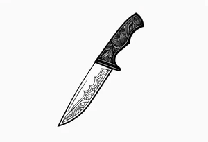 Knife, minimalistic tattoo idea