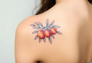 Peaches on tree tattoo idea