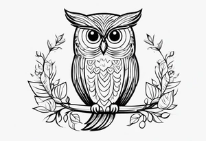 The name 'Teagan Christine' with the date 10/20/2022. All hidden and integrated into the design of an owl. tattoo idea