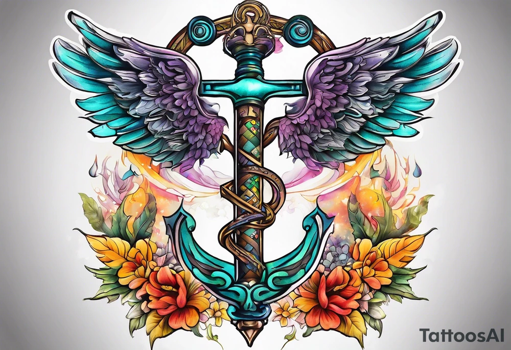 a caduceus tattoo idea