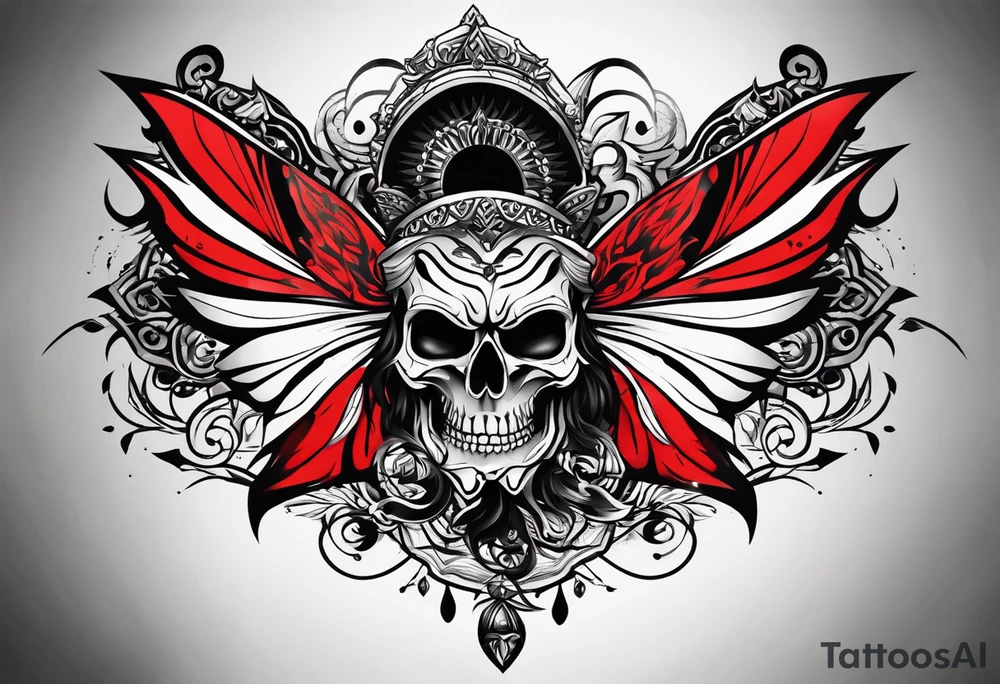 Simple black and red tattoo for the arm men tattoo idea