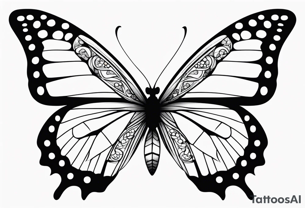 Pretty butterfly tattoo idea