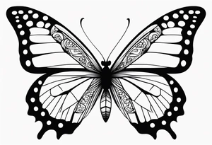 Pretty butterfly tattoo idea