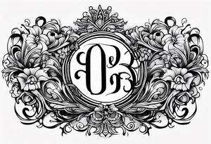 Cool image of initials “Dgb 3” tattoo idea