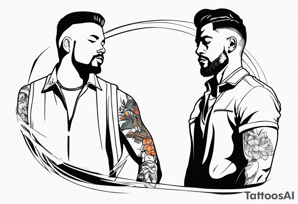 Two men tattoo idea
