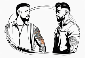 Two men tattoo idea
