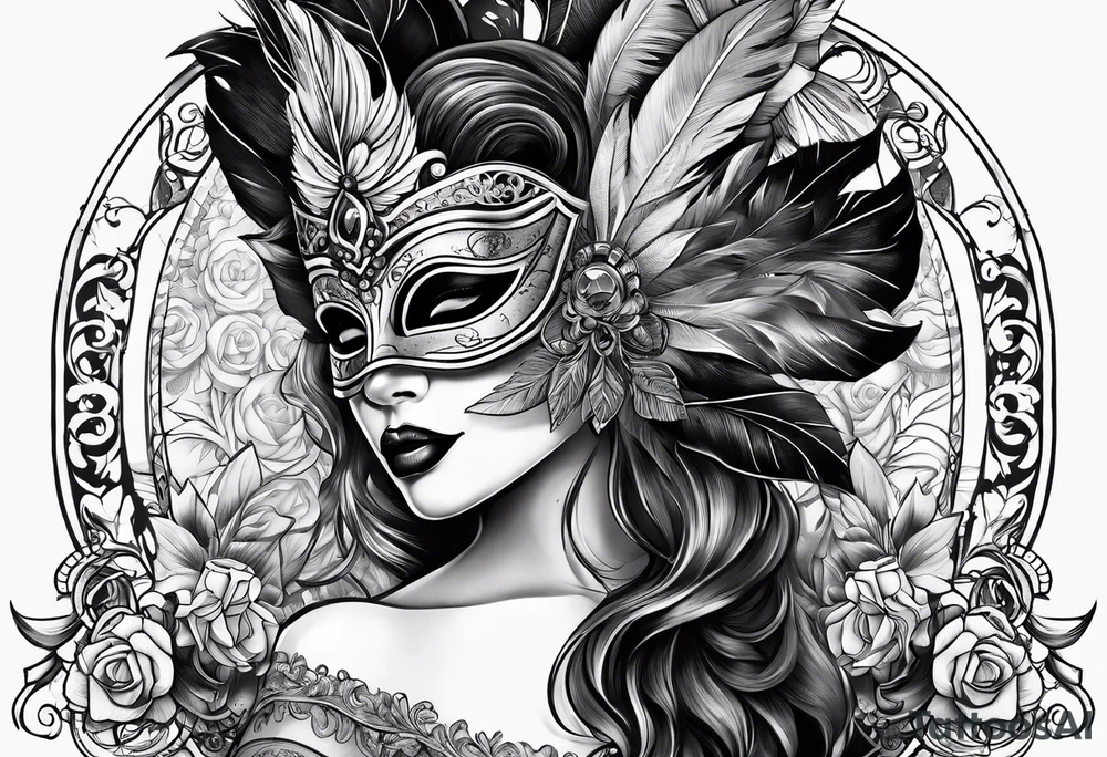 masquerade ball tattoo idea