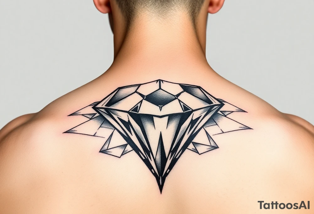 Melted diamond tattoo idea