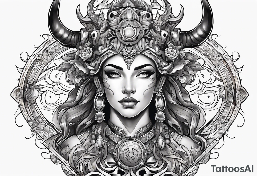 taurus goddess tattoo idea