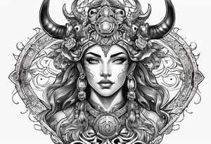 taurus goddess tattoo idea