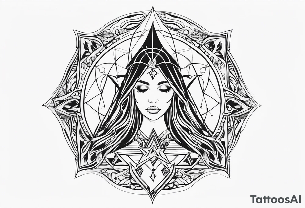 Spiritual witch tattoo tattoo idea
