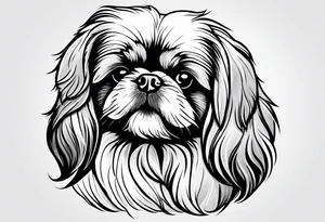 A mixed breed Pekingese and Shih-Tzu dog. tattoo idea