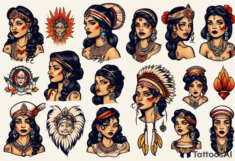 Indian girl tattoo idea