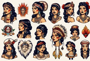 Indian girl tattoo idea