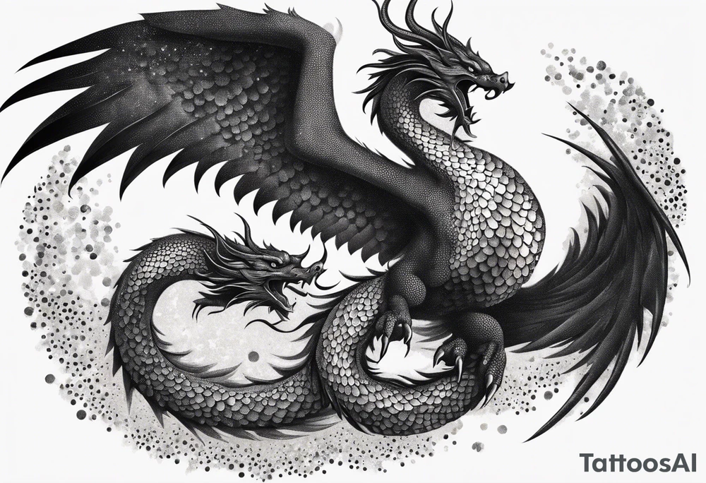 phoenix fighting a 
 dragon tattoo idea