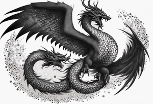 phoenix fighting a 
 dragon tattoo idea