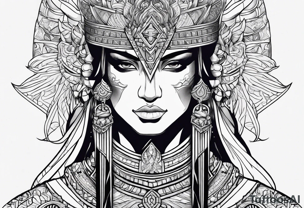 Warrior Karna tattoo idea