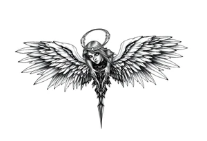 Full body of fallen angel Dante Mikha'el tattoo idea