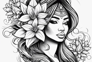 African Flame flower tattoo idea
