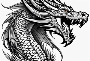 Fire breathing dragon tattoo idea